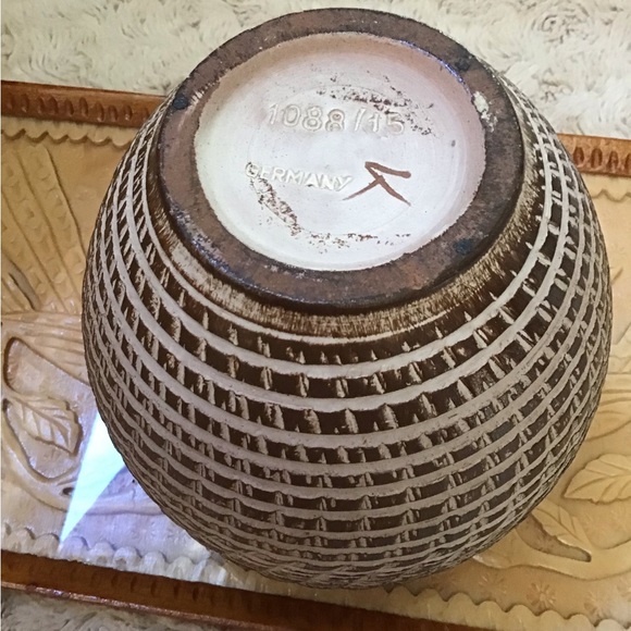 Mid Century German Pottery Vase - Picture 2 of 2